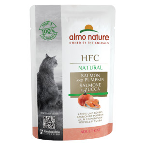 Almo Nature HFC Natural Lachs mit Kürbis Katzen-Nassfutter (55 g) 24 x 55 g von Almo Nature