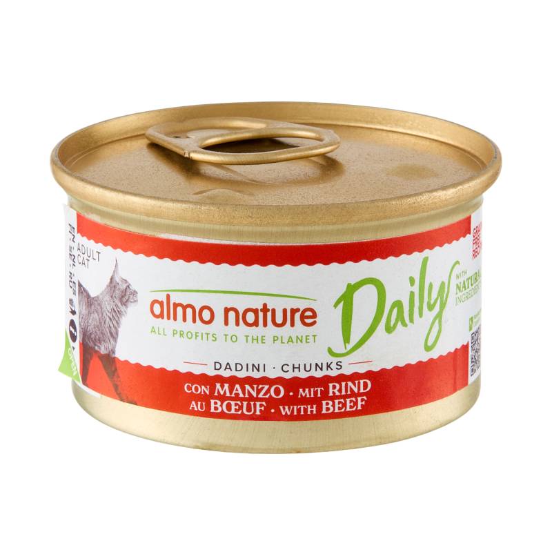 Almo Nature Daily Menu Häppchen Katzenfutter - Dosen - Rind - 24 x 85 g von Almo Nature