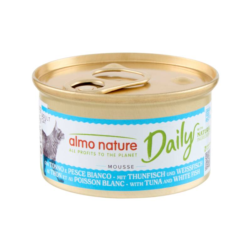 Almo Nature Daily Mousse Katzenfutter - Dosen - Thunfisch & Kabeljau - 24 x 85 g von Almo Nature