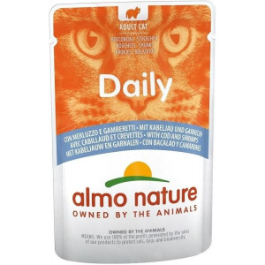 Almo Nature Daily mit Kabeljau und Garnelen Katzen-Nassfutter (70 g) 60 x 70 g von Almo Nature