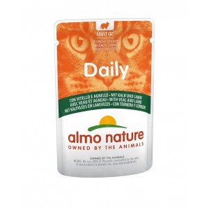 Almo Nature Daily mit Kalb und Lamm Katzen-Nassfutter (70 g) 60 x 70 g von Almo Nature