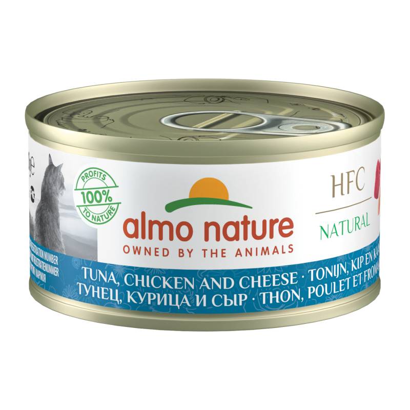 Almo Nature HFC 70 Cuisine Katzenfutter - Thunfisch, Huhn & Käse - 24 x 70 g von Almo Nature