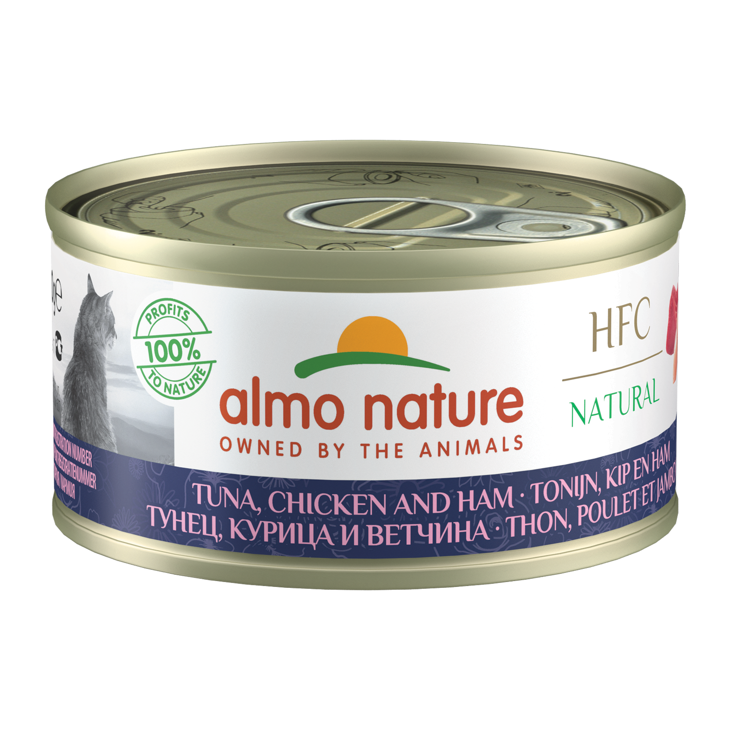 Almo Nature HFC 70 Cuisine Katzenfutter - Thunfisch, Huhn & Schinken - 24 x 70 g von Almo Nature