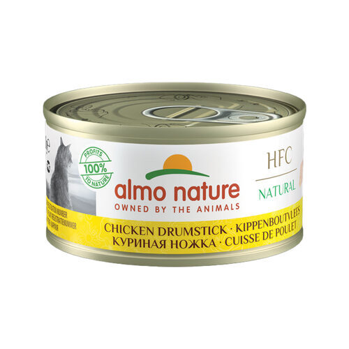 Almo Nature HFC 70 Natural Katzenfutter - Dosen - Hühnerschenkel - 24 x 70 g von Almo Nature