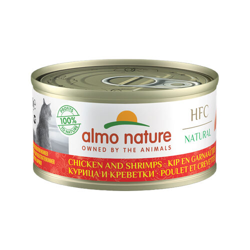 Almo Nature HFC 70 Natural Katzenfutter - Dosen - Huhn & Garnelen - 24 x 70 g von Almo Nature