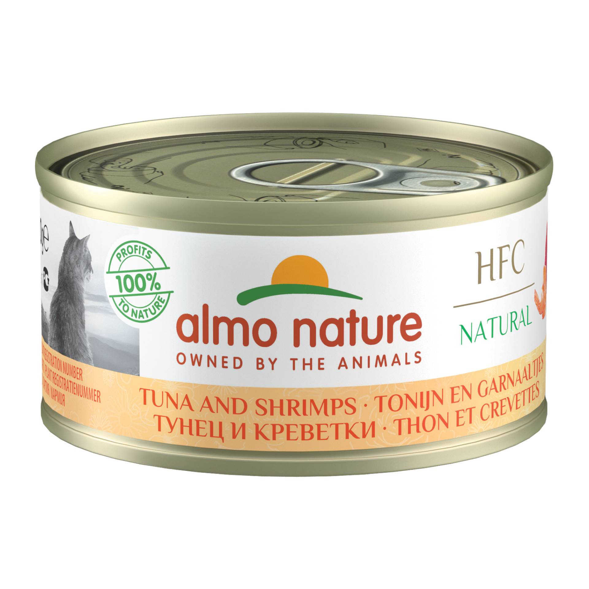 Almo Nature HFC 70 Natural Katzenfutter - Dosen - Thunfisch & Garnelen - 24 x 70 g von Almo Nature