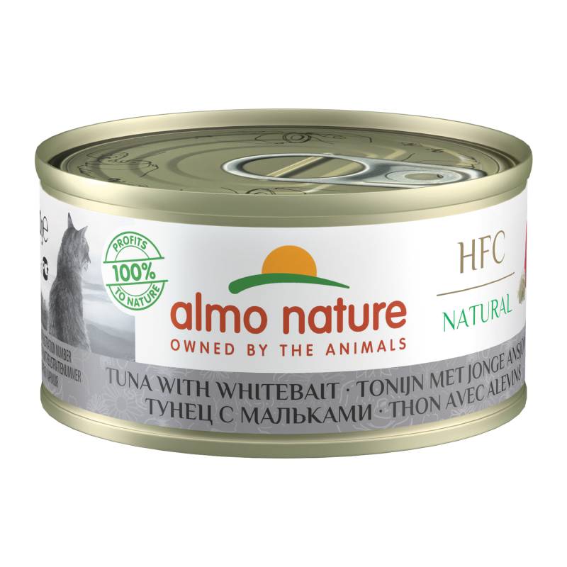 Almo Nature HFC 70 Natural Katzenfutter - Dosen - Thunfisch & Junge Anchovis - 24 x 70 g von Almo Nature