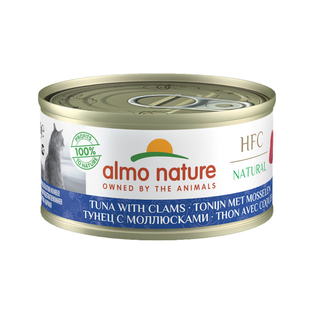 Almo Nature HFC 70 Natural Katzenfutter - Dosen - Thunfisch & Muscheln - 24 x 70 g von Almo Nature