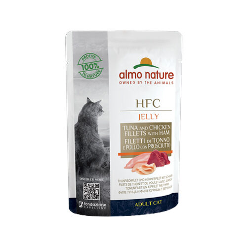 Almo Nature HFC Jelly Katzenfutter - Frischebeutel - Thunfisch, Huhn & Schinken - 24 x 55 g Almo Nature HFC Jelly Katzenfutter - Frischebeutel - Thunfisch, Huhn & Schinken - 24 x 55 g von Almo Nature