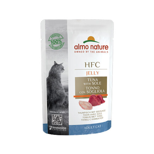 Almo Nature HFC Jelly Katzenfutter - Frischebeutel - Thunfisch & Seezunge - 24 x 55 g von Almo Nature