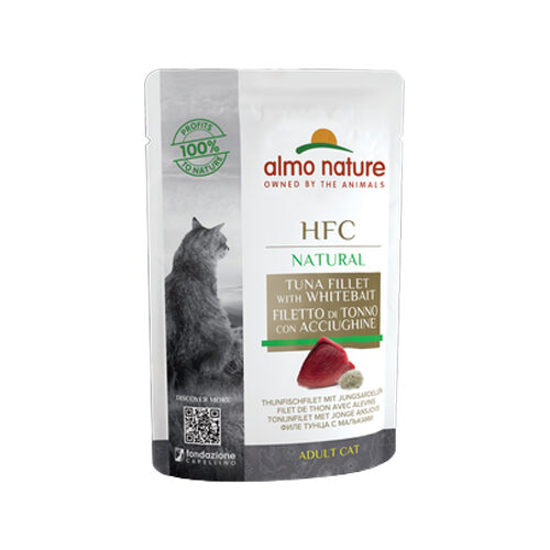 Almo Nature HFC Natural Katzenfutter - Dosen - Thunfisch & Jungsardellen - 24 x 55 g von Almo Nature