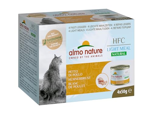 Almo Nature HFC Natural Light Meal - Chicken White - Nassfutter für ausgewachsene Katzen: 4 Schachteln à 50 g von almo nature