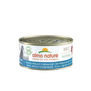 Almo Nature HFC Natural mit Thunfisch, Huhn und Käse Katzen-Nassfutter (150 g) 12 x 150 g von Almo Nature