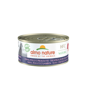 Almo Nature HFC Natural mit Thunfisch, Huhn und Schinken Katzen-Nassfutter (150 g) 12 x 150 g von Almo Nature