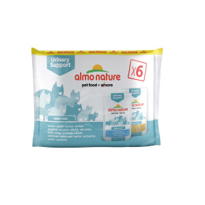 Almo Nature Urinary Help Multipack mit Fisch und Huhn Katzen-Nassfutter (70 g) 3 x (6 x 70 g) von Almo Nature