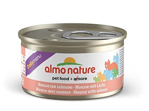 Almo Nature Daily Menu Katzenfutter Cat Mousse mit Lachs 85 g (24 Stück) von Almo