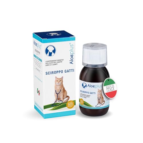 ALOEPLUS Katzen Sirup 100ml - Energetisches und entgiftendes Ergänzungsfuttermittel auf Basis von Aloe Arborescens Bio, stärkt die natürlichen Abwehrkräfte von Aloeplus