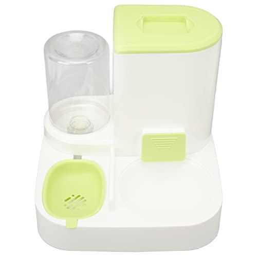 1 L Automatischer Wasserspender, Futterspender, 2,2 L Futterbehälter, Automatische Befüllung für Kleine und Große Haustiere (Green) von Alomejor