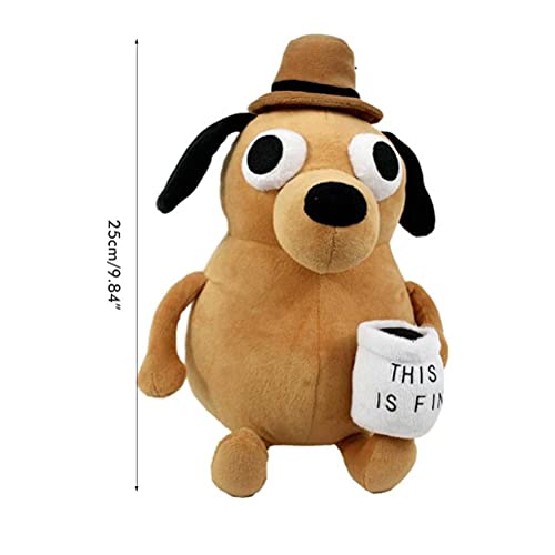 Alomejor 25CM Hundepuppe Plüschtier Lustige Kaffeetasse Hund Weiche Stoffpuppe für Festivals und Partys von Alomejor