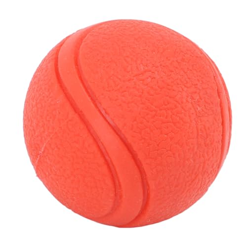 Alomejor Gummi-Hundespielzeugbälle, Interaktive Welpen-Zahnreinigung, Haustier-Kauspielzeug, Langlebig für Hunde mit Schwimmendem Design, Durchmesser 6,1 cm, für Lustige Spielzeit (Rot) von Alomejor