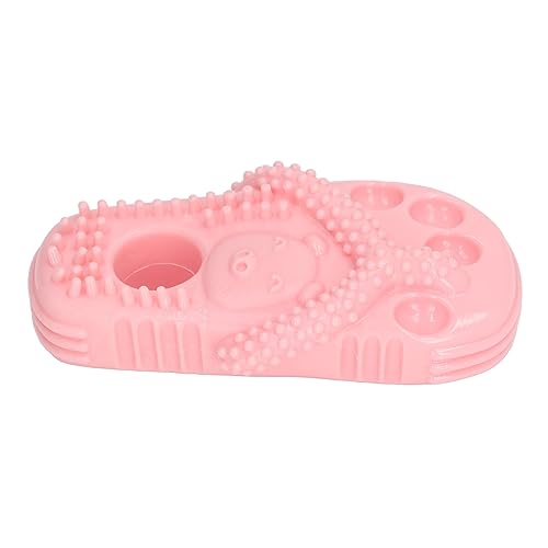 Alomejor Hundeschuh-Kauspielzeug für Aggressive Kauer, Zahnreinigung, Interaktive Unterhaltung, Reduziert Ängste. Slipper-Design (Rosa) von Alomejor