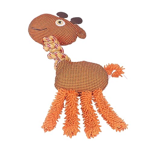 Alomejor Kauspielzeug für Haustiere, Bissfest, Interaktive Zahnbürste, Kauspielzeug für Hunde, Quietschendes Spielzeug für Hunde (Giraffe) von Alomejor