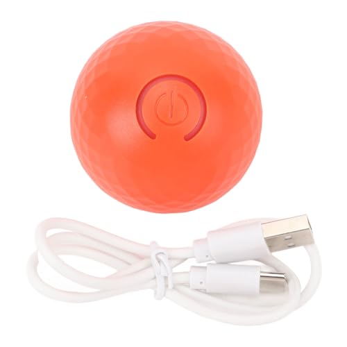 Alomejor Rollbarer Hundeball mit LED-Licht für Kleine, Mittelgroße und Große Hunde mit Bewegungssensor, Sichere PC-TPU-Materialien, Langanhaltender Spaß (ORANGE) von Alomejor