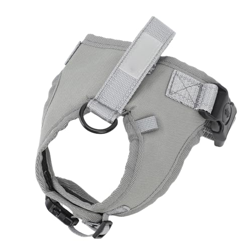 Alomejor Verstellbare, Reflektierende Hundegeschirrweste mit Leine für Mittelgroße Hunde (Grey) von Alomejor