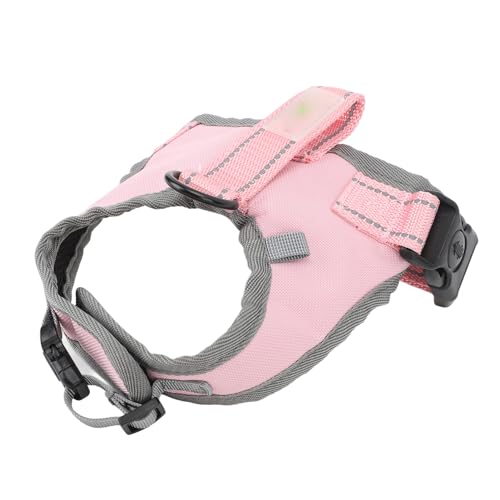 Alomejor Verstellbare, Reflektierende Hundegeschirrweste mit Leine für Mittelgroße Hunde (PINK) von Alomejor