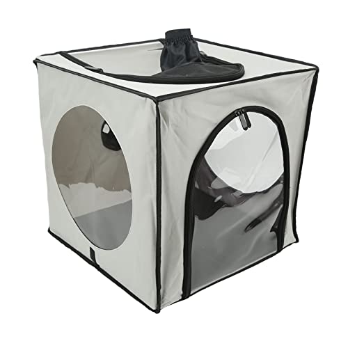 Haustier-Trockenbox, Haustier-Trockenbox, Faltbar, Einfach zu Verwendendes Nylon-Mesh-Design für Camping (Grey) von Alomejor