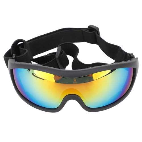 Hundebrille, UV-Wind- und Staubschutz, Haustierbrille, Augenschutz mit Verstellbarem Riemen für Hunde und Katzen, Bruchsichere PC-Gläser (Rot) von Alomejor