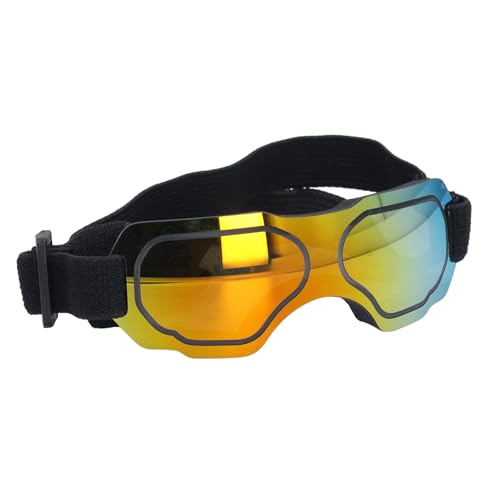 Hundebrille, UV-beständig, Bequeme Haustier-Sonnenbrille mit Verstellbarem Riemen, Modischer Augenschutz für Outdoor-Aktivitäten (Rot) von Alomejor