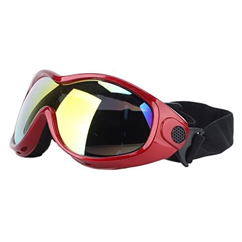 Hundesonnenbrille, Wasserdicht, Winddicht, für Haustiere, Hundebrille, UV-Schutz, PC, Haustierbrille, UV-Schutz, Haustierbrille, Sonnenbrille (Rot) von Alomejor