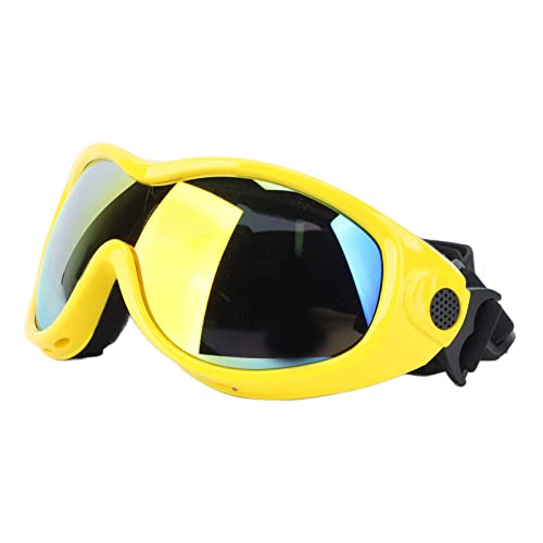 Hundesonnenbrille, Wasserdicht, Winddicht, für Haustiere, Hundebrille, UV-Schutz, PC, Haustierbrille, UV-Schutz, Haustierbrille, Sonnenbrille (Yellow) von Alomejor