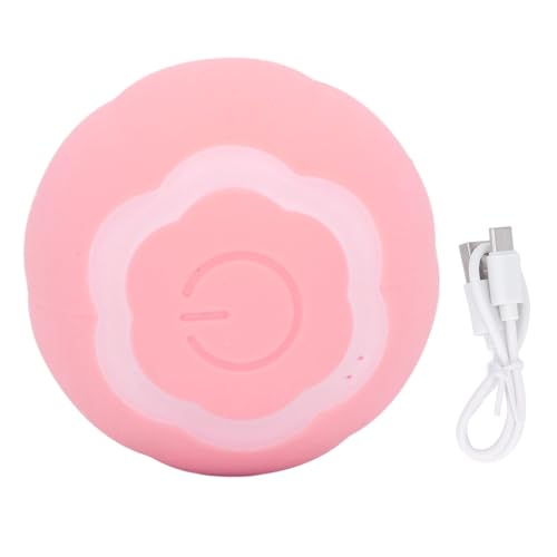 Intelligentes, Interaktives Katzenballspielzeug, Automatisch Beweglicher, Hüpfender, Rollender Ball mit LED-Lichtern für Katzenkätzchen Im Innenbereich (PINK) von Alomejor