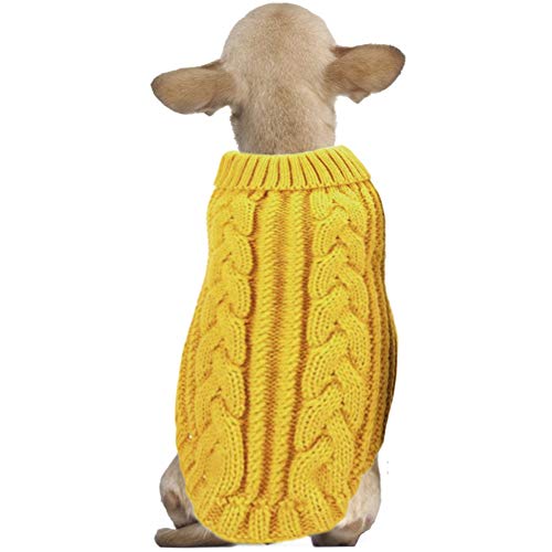 Alpha Dog Pullover, Zöpfe, Senf, Größe XL, 40 cm von Alpha Dog