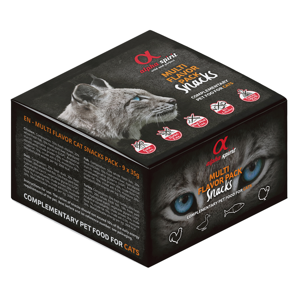 alpha spirit Multi-Flavour Snacks für Katzen - 9 x 35 g alpha spirit Multi-Flavour Snacks für Katzen - 9 x 35 g von Alpha Spirit