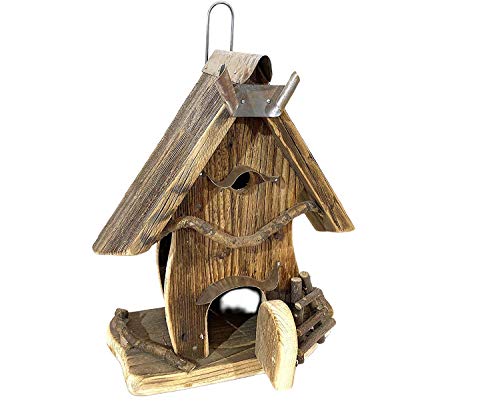 Alt Mebel Ihr Gartentraum Vogelhaus 39 cm x 21 cm x 41 cm Nistkasten Meisenkobel Star Vogelhaus Altes Holz mit Reinigungsklap Futterhaus Futterstationen von Alt Mebel