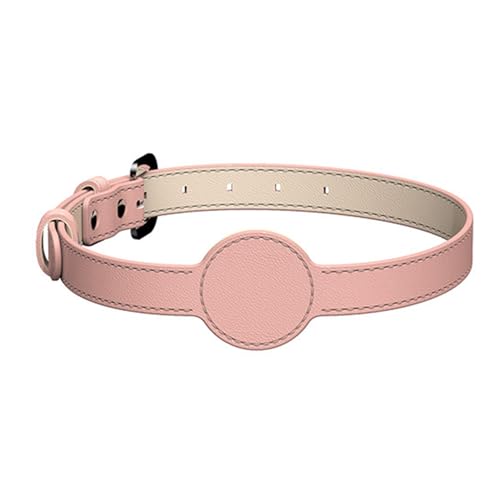 Altsuceser GPS Tracker für Katzen Hunde, Kunstleder GPS Standort Haustier Halsband Einstellbare Länge, Wasserdichtes Haustier Halsband für Kätzchen und Welpen für Air-Tag Rosa XS von Altsuceser