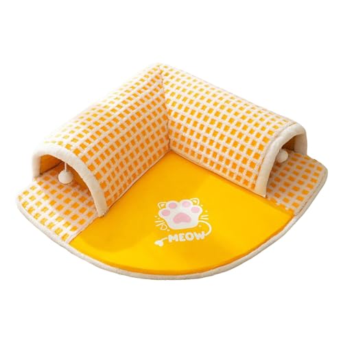 Altsuceser Warmes Haustierhaus Katzentunnelbett Indoor Warm Geweih Katze Peekaboo Höhle Nest Kitty Tube mit Plüsch Ball Spielzeug Abnehmbares Kleintierhaus für Kitty Bunny C XL von Altsuceser