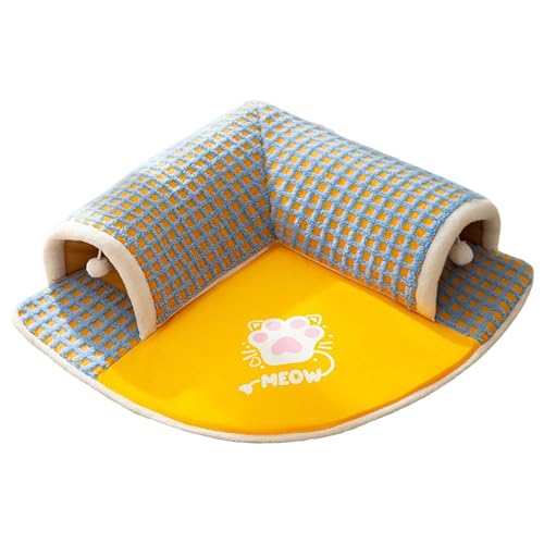 Altsuceser Warmes Haustierhaus Katzentunnelbett Indoor Warm Geweih Katze Peekaboo Höhle Nest Kitty Tube mit Plüsch Ball Spielzeug Abnehmbares Kleintierhaus für Kitty Bunny D L von Altsuceser