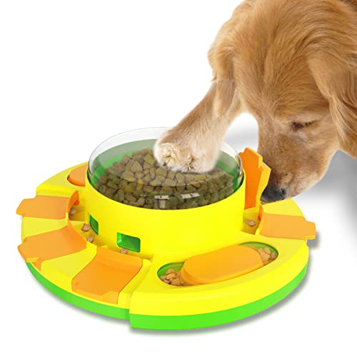 Aluckmao Hunde-Puzzle-Spielzeug für Hunde, geistige Stimulation, lustiges Leckerli-Spender, Hundespielzeug, interaktiv, 3 Belohnungsmöglichkeiten, Katzen-Puzzle, Futterspender für Hunde und Katzen (grasgrün) von Aluckmao