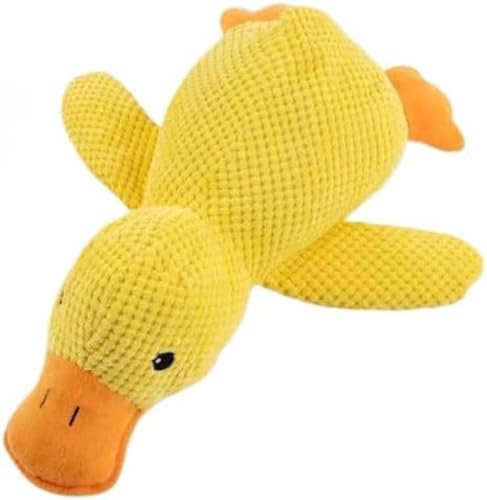 Alulayu Plüsch-Kauspielzeug für Die Mundreinigung im Innenberei Anti-Stress-Ente,Anti Stress Ente Hund,Anti Stress Ente,Pfotenstern Anti Stress Ente,Pfotenmond Ente,Antistressente für Hunde von Alulayu