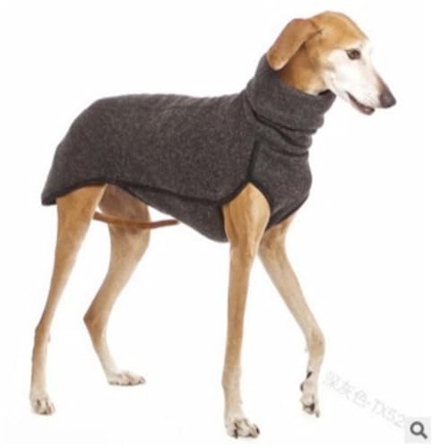 Alulayu Whippet Pullover, Windhund Mantel Aus Fleece für Große Hunde, Rollkragen Hundepullover Fleece-Hemd, Hunde Fleeceweste, Wintermantel für Hunde, Warmes Futter aus Polar Fleece Außenjacke für Hun von Alulayu