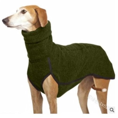 Alulayu Whippet Pullover, Windhund Mantel Aus Fleece für Große Hunde, Rollkragen Hundepullover Fleece-Hemd, Hunde Fleeceweste, Wintermantel für Hunde, Warmes Futter aus Polar Fleece Außenjacke für Hun von Alulayu