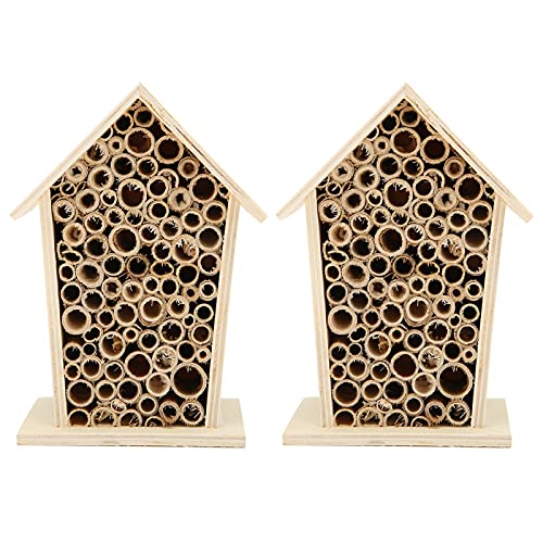 Mason Bee House - Handgefertigter natürlicher Bambus-Bienenstock - zieht friedliche Bienenbestäuber an, um die Produktivität Ihres Gartens zu steigern Mauerbienenhäuser von Alvinlite