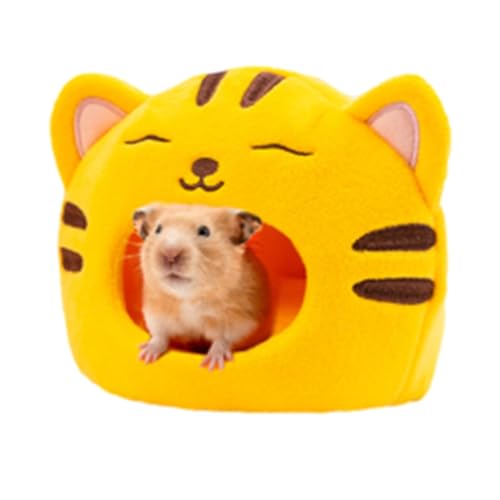 Alwida Hamster-Warmbett, Meerschweinchen-Hausbett,Tiger Design Hamsterhöhle | Entzückendes, waschbares, bequemes, stabiles Hamster-Warmbett für Kleintiere von Alwida