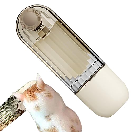 Alwida Hundewasserflasche, Reisewasserflasche für Hunde | Haustier Hund 2 in 1 Futterwasserflasche,Auslaufsichere Flasche zur Wasserzufuhr beim Camping, Spaziergang, Training, Reisen von Alwida