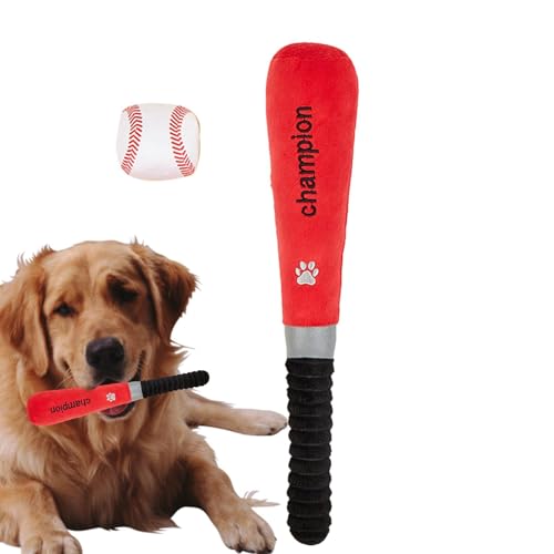 Baseballschläger-Hundespielzeug,Baseballschläger-Hundekauspielzeug | Hunde-Anreicherungsspielzeug mit integriertem Quietschgerät | Leckerli-Spielzeug, Hundetraining, interaktives Plüschspielzeug zum Z von Alwida