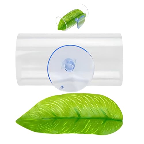 Betta-Tunnel – Betta-Acrylrohr | Safe Enrichment Leaves Pad Acrylröhre | Betta-Fischtank-Dekorationen, multifunktionaler Betta-Tunnel-Schwimmschlauch für Betta-Spawning-Aquarium-Dekoration von Alwida